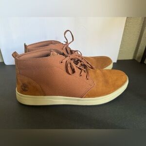 Timberland Men Davis Square Fabric and Leather Chukka Boots
